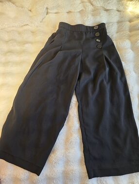 Zara Women's Cropped Wide Leg Pants